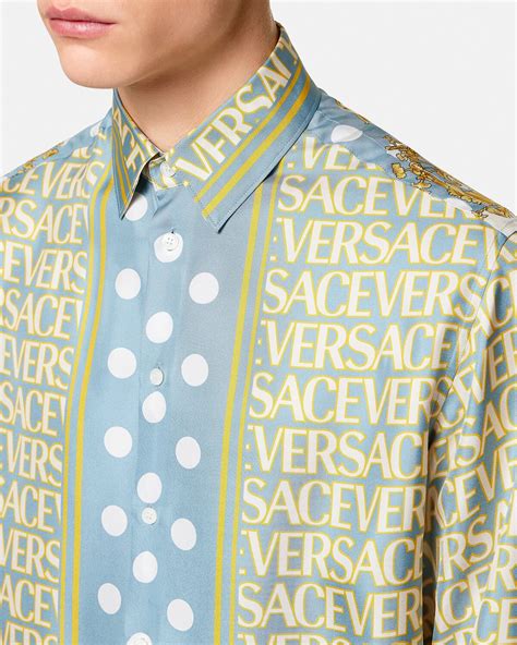 versace replica silk shirts|silk Versace shirt men's.